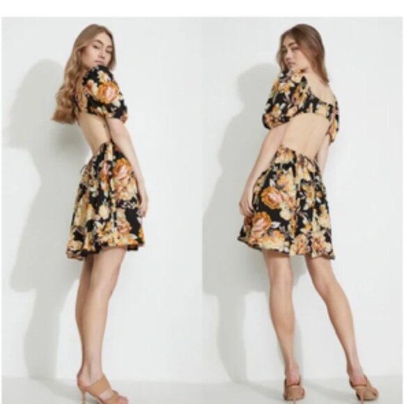 NWT: Bardot Floral Open Back Minidress size small/6 - Picture 3 of 7
